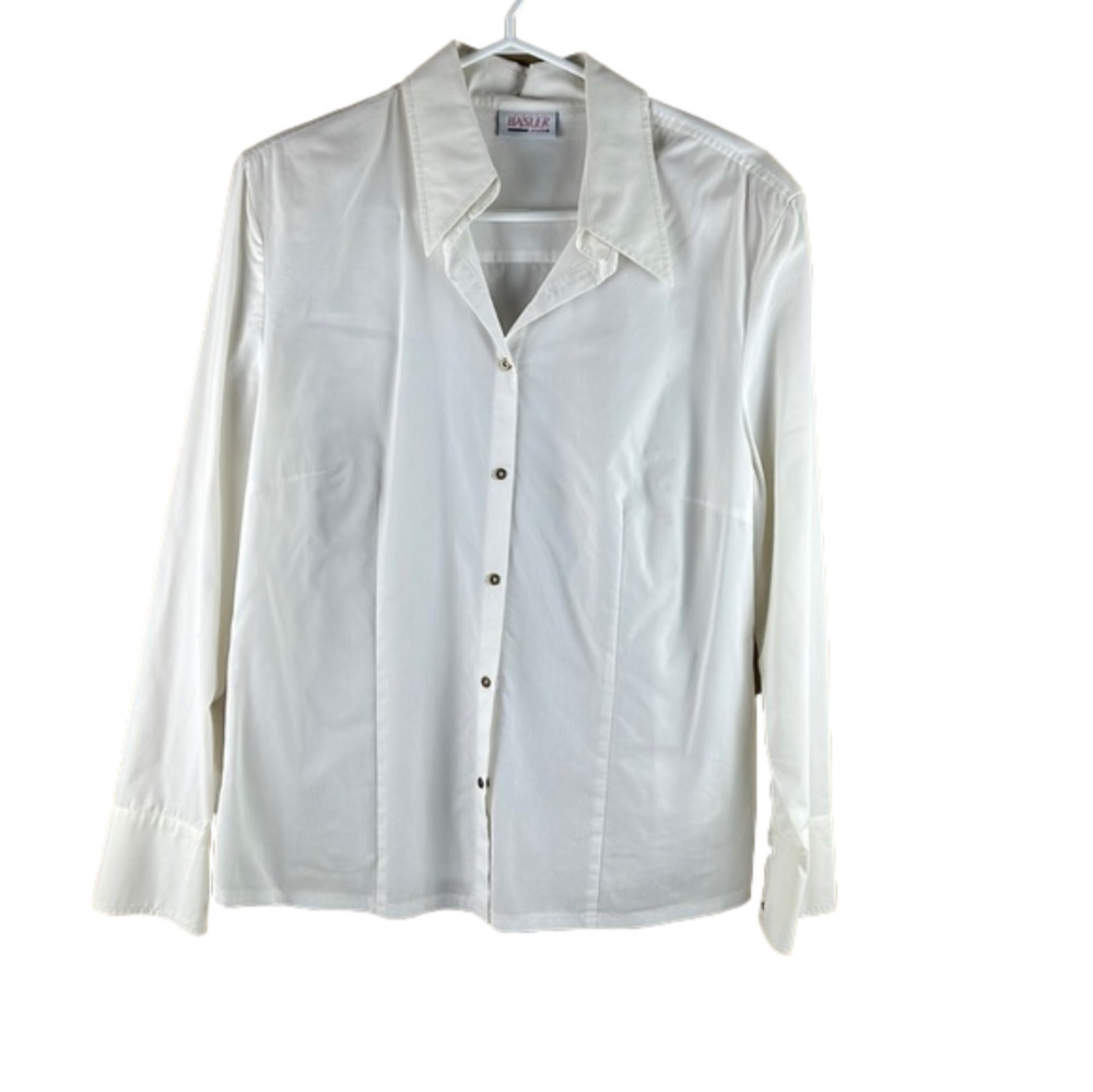 Basler Jeans White Button  Up Collared Shirt